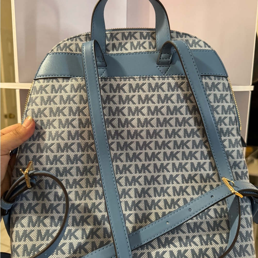 Michael Kors Monogram Blue Backpack - image 3